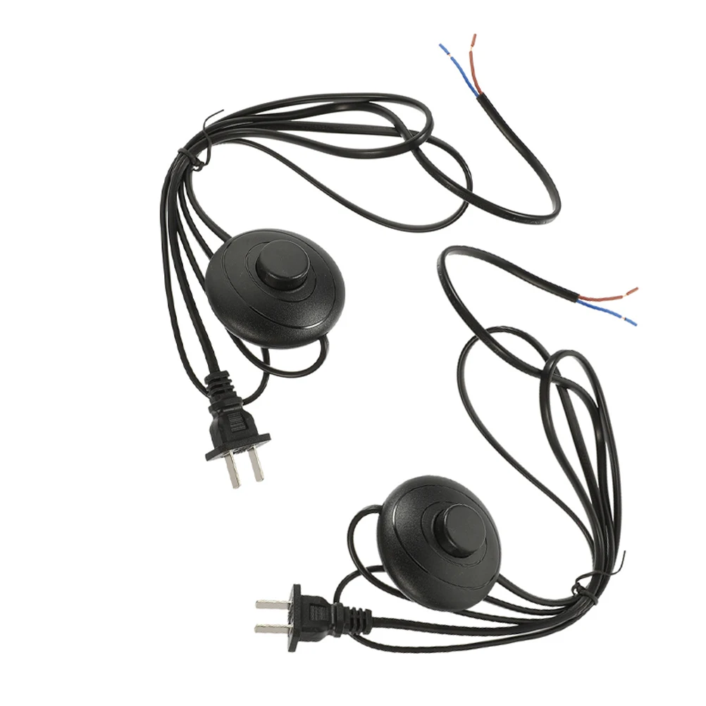 

2pcs Plug Wire 1.8m Floor Lamp Foot Pedal Switch Power Cord for Electrical Appliances under 50W LED Light