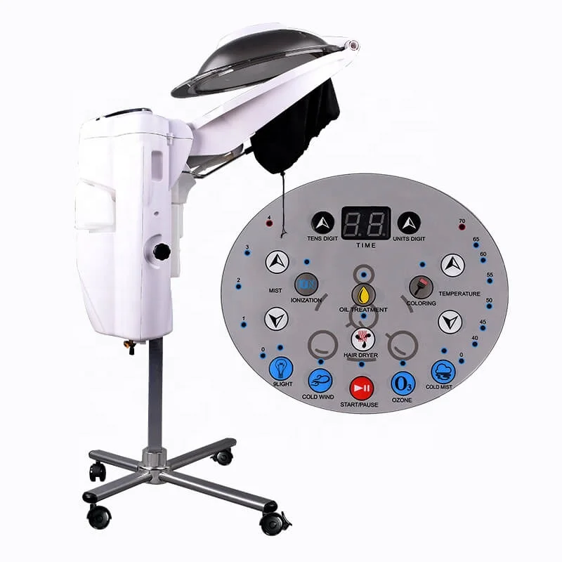 

Professional Salon Equipment Ozone Multi-functional Ozone 9 Lights Micro Mist Hair Steamer