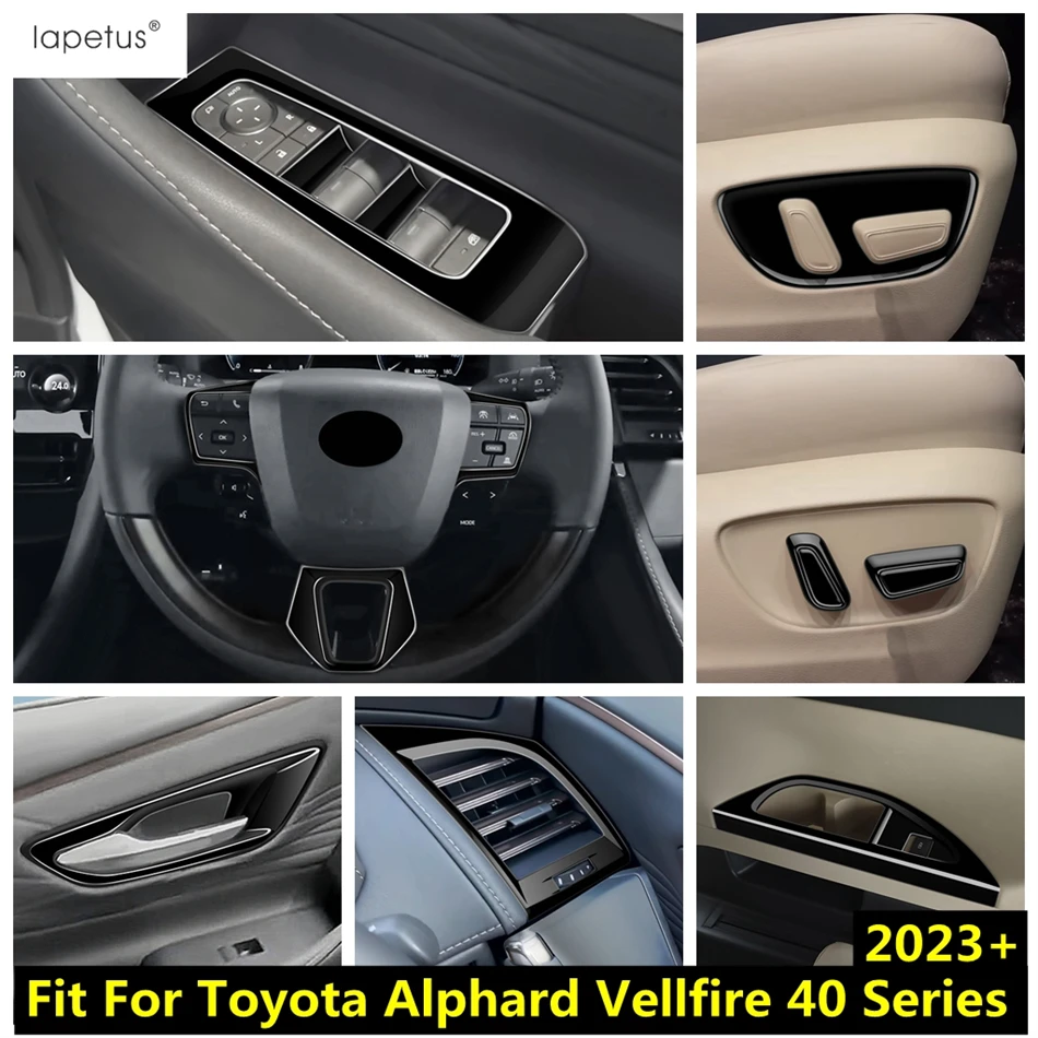 

Seat Adjust Button Panel / Window Lift / Steering Wheel Cover Trim Accessories For Toyota Alphard Vellfire 40 Series 2023 2024