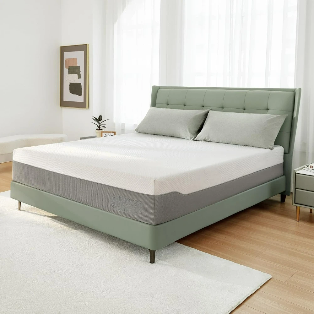 King Mattress, Gel Memory Foam For Pressure Relief & Motion Isolation,, 12 Inch Foam Mattress In A Box