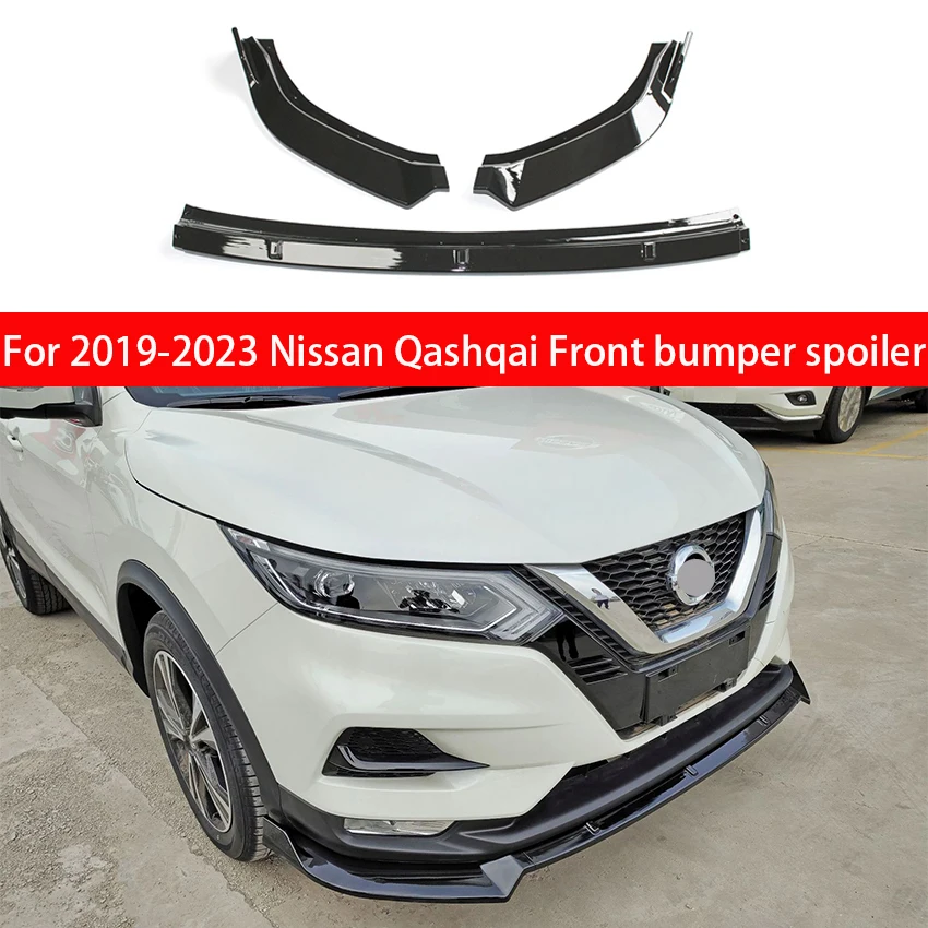

For Nissan 2019 20212023 Qashqai Car Front Bumper Splitter Lip Chin Spoiler Body Kit Diffuser Protector Guard Exterior Accessori