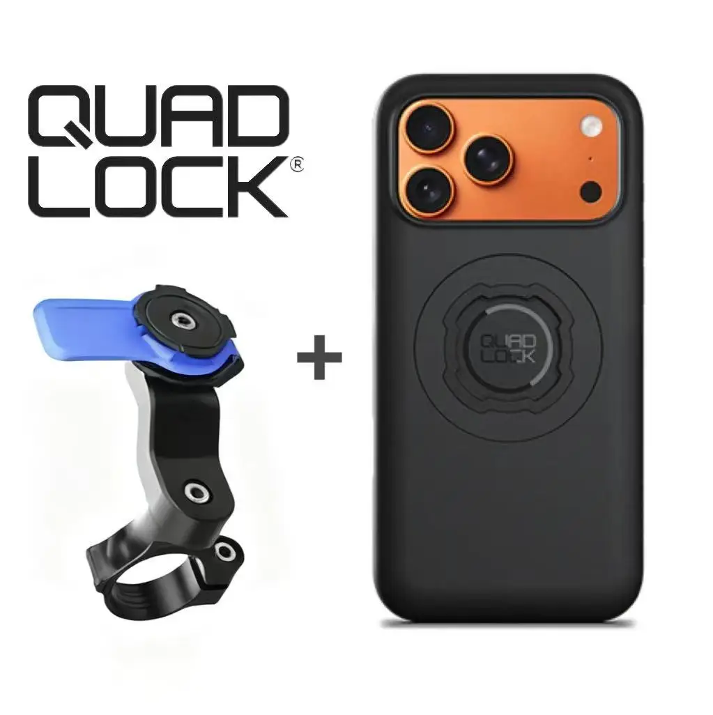 

QUAD LOCK 2025 Motorcycle Bike Phone Holder 360° Rotatable Detachable Mount for Delivery Navigation Self Lock Anti-shake Phone
