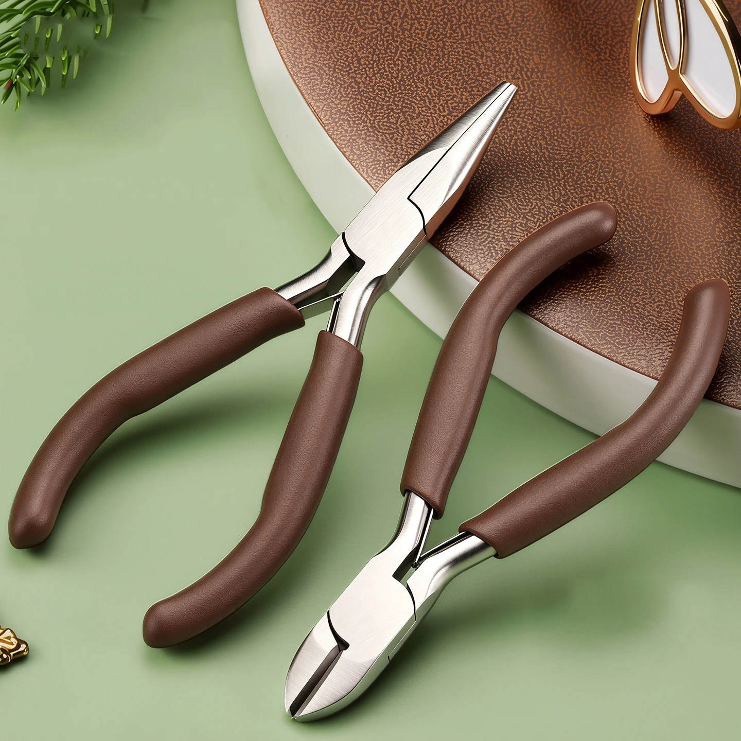 Stainless Steel Mini Needle Nose Pliers Curved Nose Pliers Jewelry Making Hand Tool Multifunction DIY Bracelet Making Plier