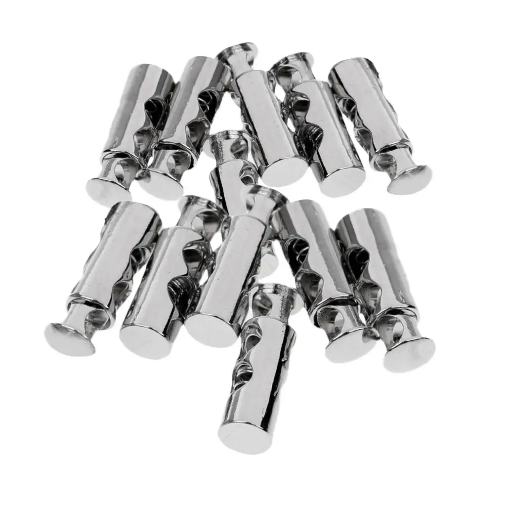 Zinc Alloy String Cord Locks Spring Stop Barrel Toggles for Outdoor Camping Gear Backpack Drawcord Adjusters
