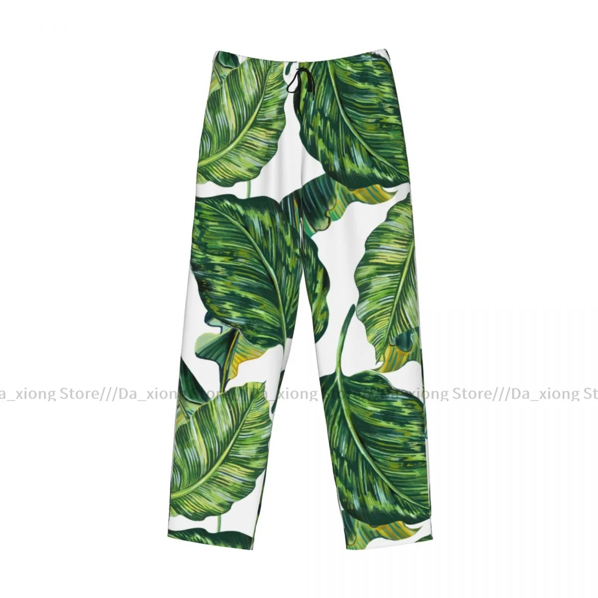 Heren Casual Pyjama Slaapbroek Tropische Bladeren Jungle Leaf Lounge Losse Broek Comfortabele Nachtkleding