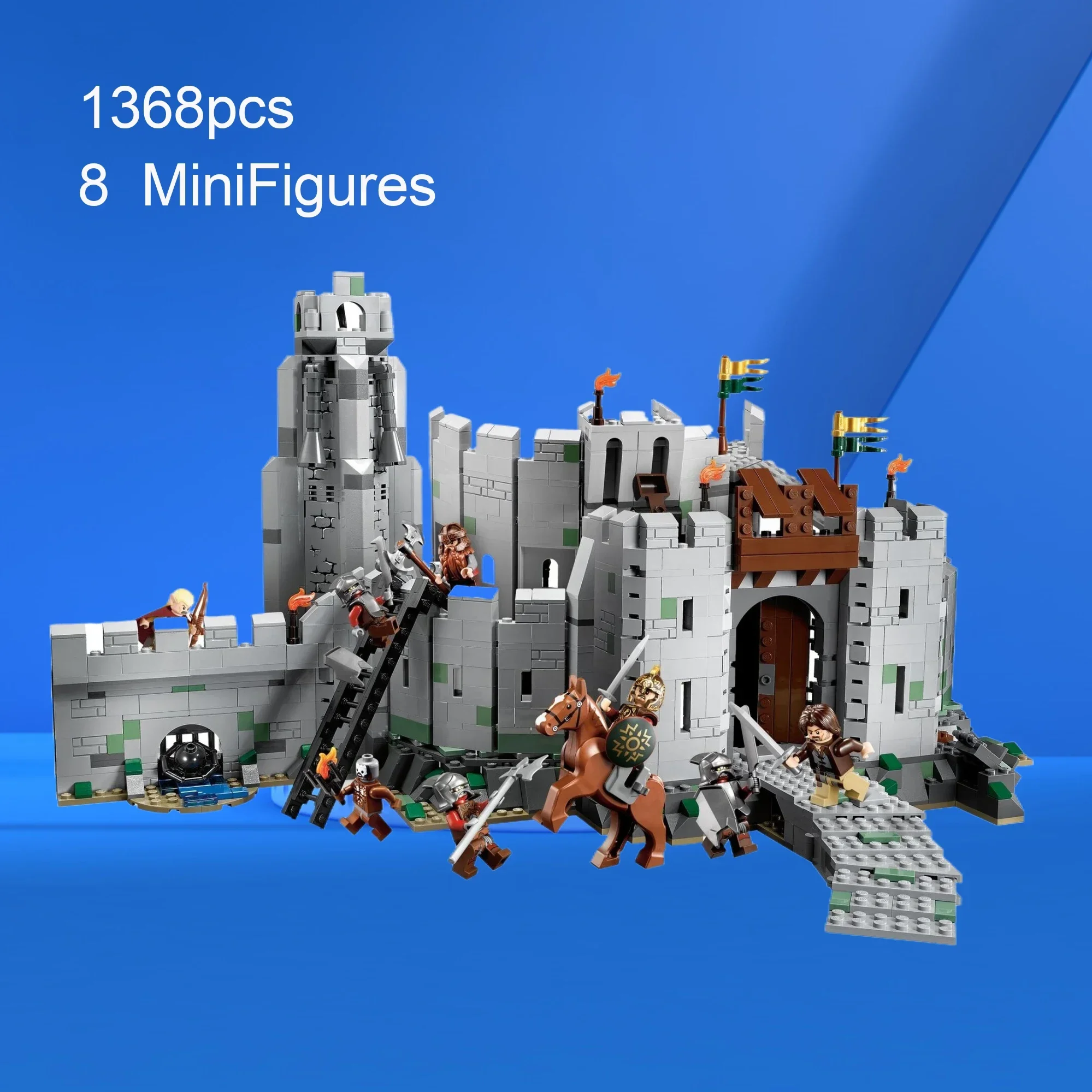 1368pcs The Ring Building Blocks Set, Battle of Helm's Chasm Construction Kit for children Gift