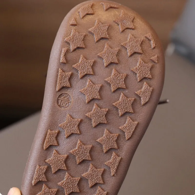 Baby Black walking shoes winter new warm dad shoes boys' sports shoes leather upper girls' high top casual running shoes16-26