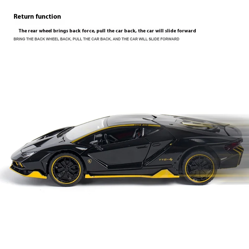 1:24 Lamborghini LP770-4 Super Muscular Sports Car Alloy Metal Diecast Car Model Collection of Hobby Decorative Ornaments Gift