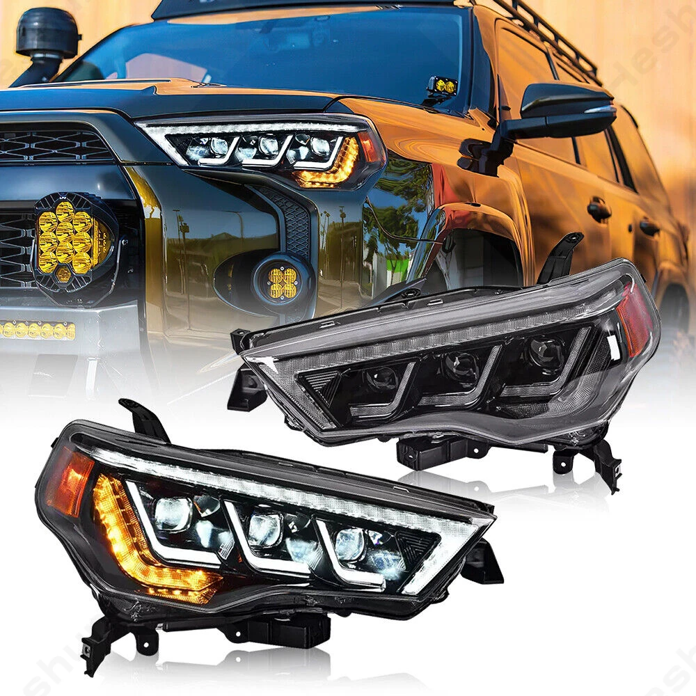 Faróis de LED para Toyota 4 Runner 5th Gen 2014-2022, TRD Head Light Assembly, lâmpada frontal, sinal de giro sequencial, DRL