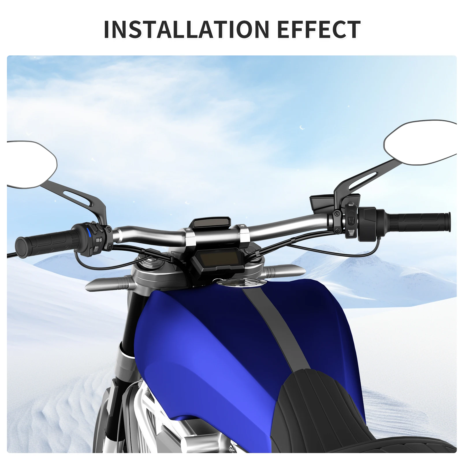 

Универсальные мотоциклетные ручки с подогревом 12В, 22 мм, с регулировкой температуры