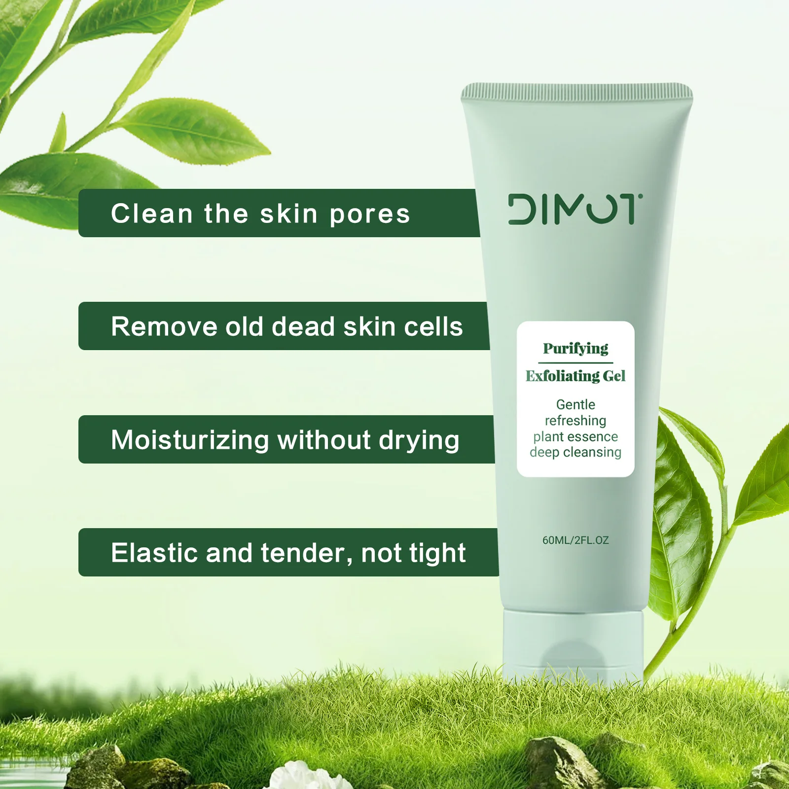 Aloe Vera Face Exfoliating Gel Facial Scrub Cleanses Remove Blackhead Dead Skin Moisturizing Soothing Shrink Pores Skin Care view 4