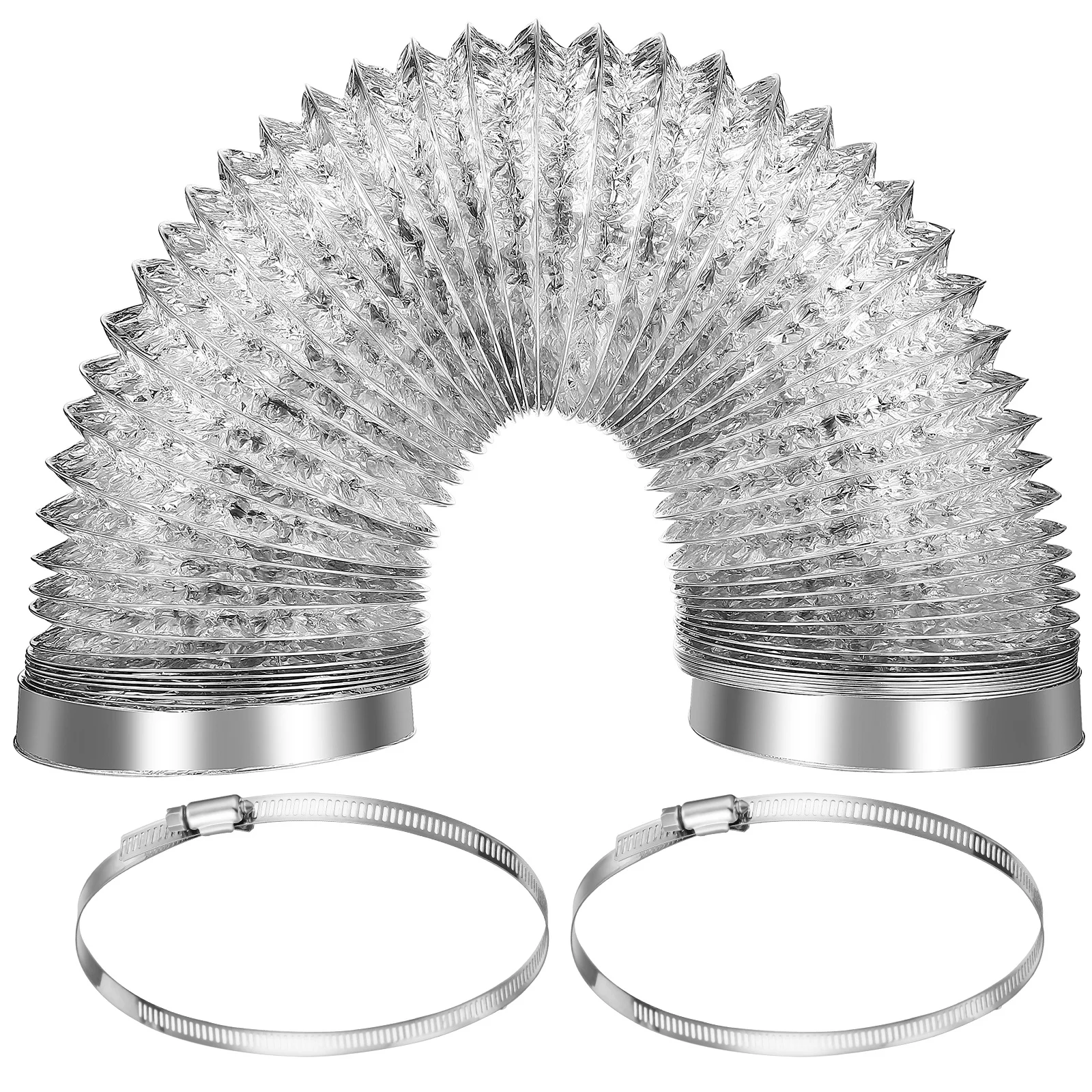 

Sealing Tape Aluminum Foil Dryer Vent Hose Flexible Ducting Heat Resistant Adjustable Clamp Exhaust Duct Kitchen