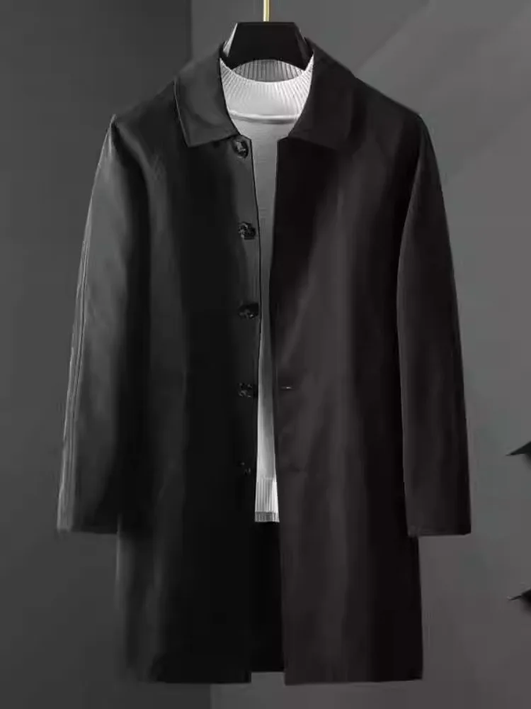 

Bla Mid-Length Men's Jaet Autumn Winter New Sle Casual Wear Briti Sle Top Match All Sizes Slim Fit Coat