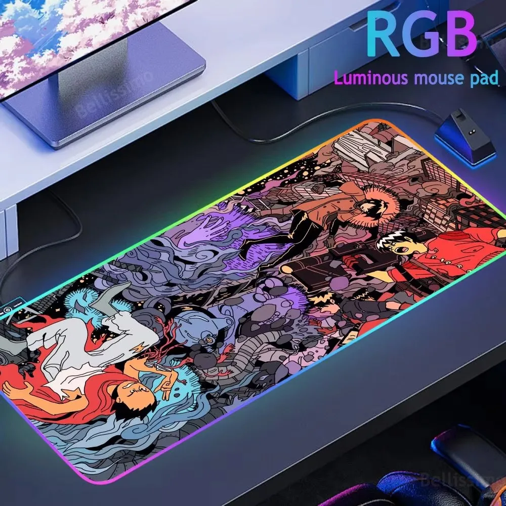 

A_akira Mouse Mouse Pad Grande Custom Desk Mat RGB Gaming Mousepad Pad Anime Playmat Alfombrilla Escritorio RGB Mouse Pad Gamer