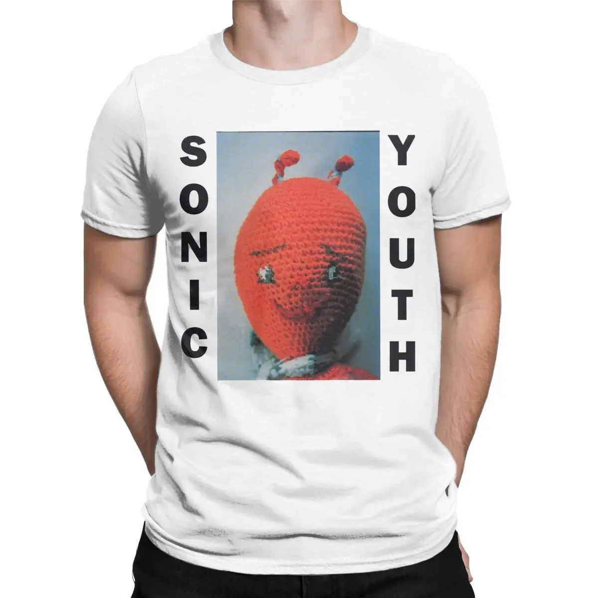 Men\'s Sonic Youth T Shirts Cotton Tops Novelty Short Sleeve Crewneck Tee Shirt Party T-Shirt