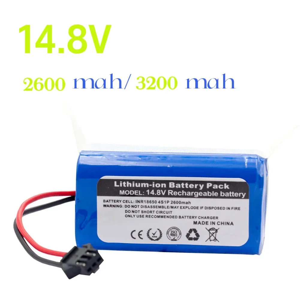 Robot Vacuum Cleaner Battery Pack Replacement for Chuwi Ilife V7 V7S Pro Robotic Sweeper 14.8V 3200mAh Li-Ion Lithium Battery