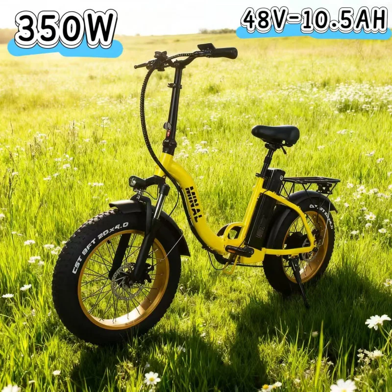 

The electric bicycle is equipped with a 350W motor 48V 10.5AH foldable E-bike, saving time, effort, efficiency and durability.