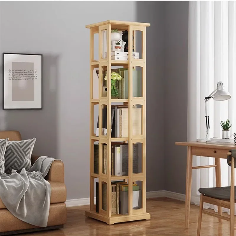 خزانة الكتب التقليدية الدوارة خمر دمية مصغرة خزانة الكتب الدوارة العمودية Estaneria Giratoria Libros الأثاث #2