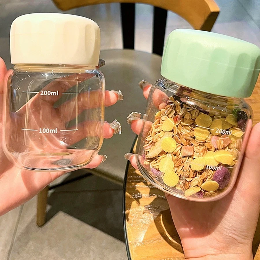 Chubby Cup High-Aesthetic Milk Coffee Cup Mini Milk Tea Cup High Borosilicate Water Cup with Scale
