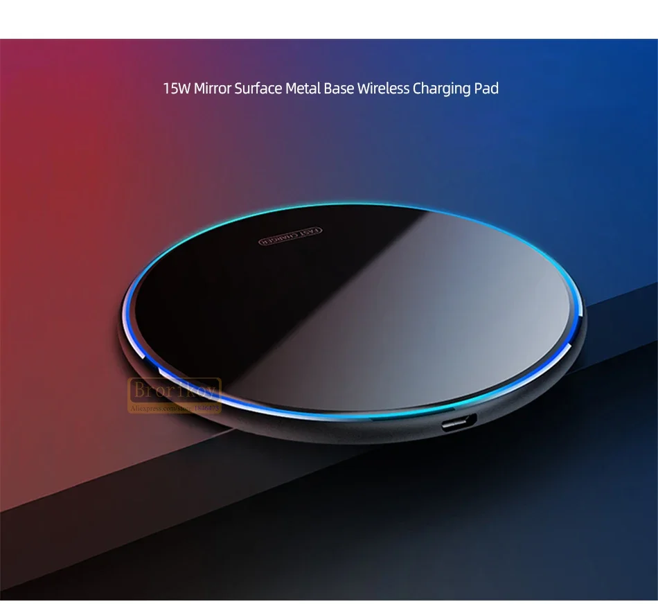 15W Wireless Charger For Xiaomi Samsung S9 S8 S10 S20 S21 Fast Wireless Charging Pad For iPhone 11 12 13 14 Pro XS Max X 8 Plus - náhled 2