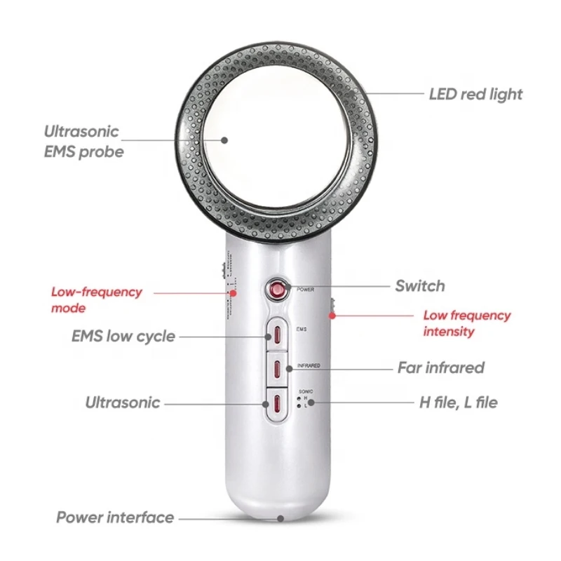 Dispositivo di bellezza micro corrente EMS Dispositivo di bellezza per il sollevamento del viso a infrarossi lontani Cavitazione ad ultrasuoni Massaggiatore per il corpo Bastoni per massaggi Rulli per palline