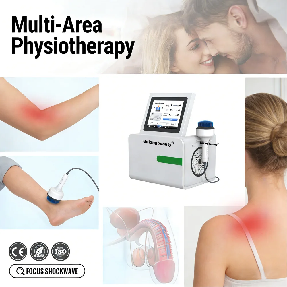 Portable Focused Shock Wave Machine for Shoulder Massage Soft Tissue Relaxation and Injury Recovery With Frequency 10hz