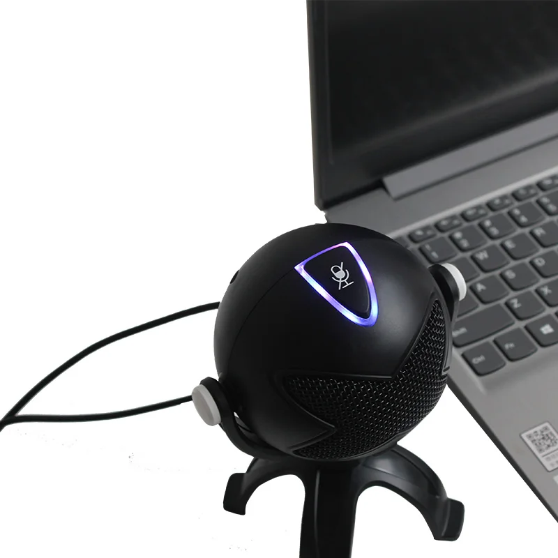 

New Alien RGB USB Gaming Microphone ABS Laptop Microphone for Recording YouTube Streaming Music & Singing for Gaming & Streaming