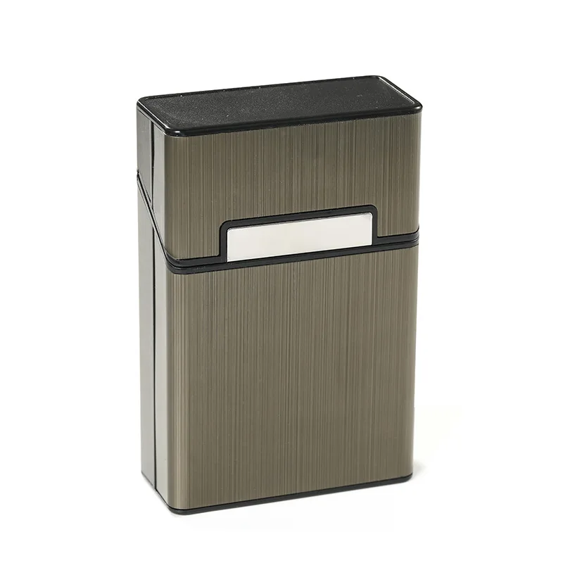 Aluminum Alloy Thick 20 Cigarette Case Simple Solid Color Waterproof Hard Shell Cigarette Accessories