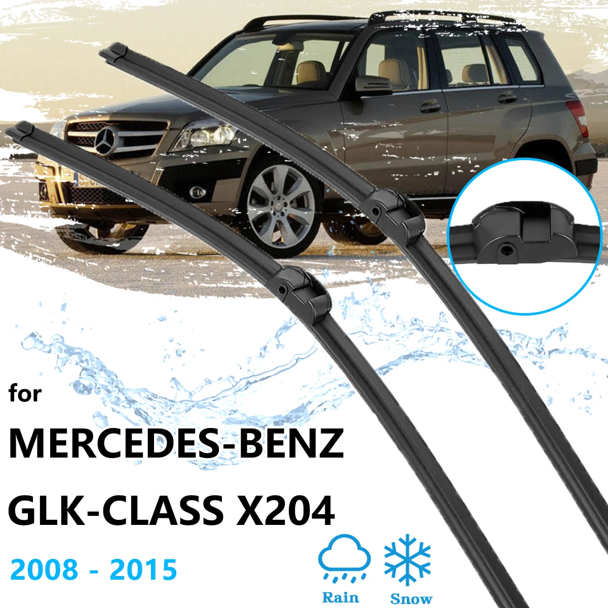 For Mercedes-Benz GLK-Class X204 2008~2015 Car Front Wiper Blades Window Rubber Windshield Windscreen Brushes Auto Accessories