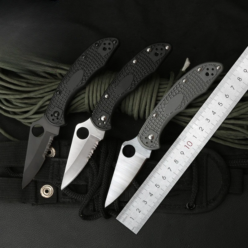 Folding knife half-tooth pointed outdoor knife sharp high hardness VG10 knife camping fishing hunting EDC tool