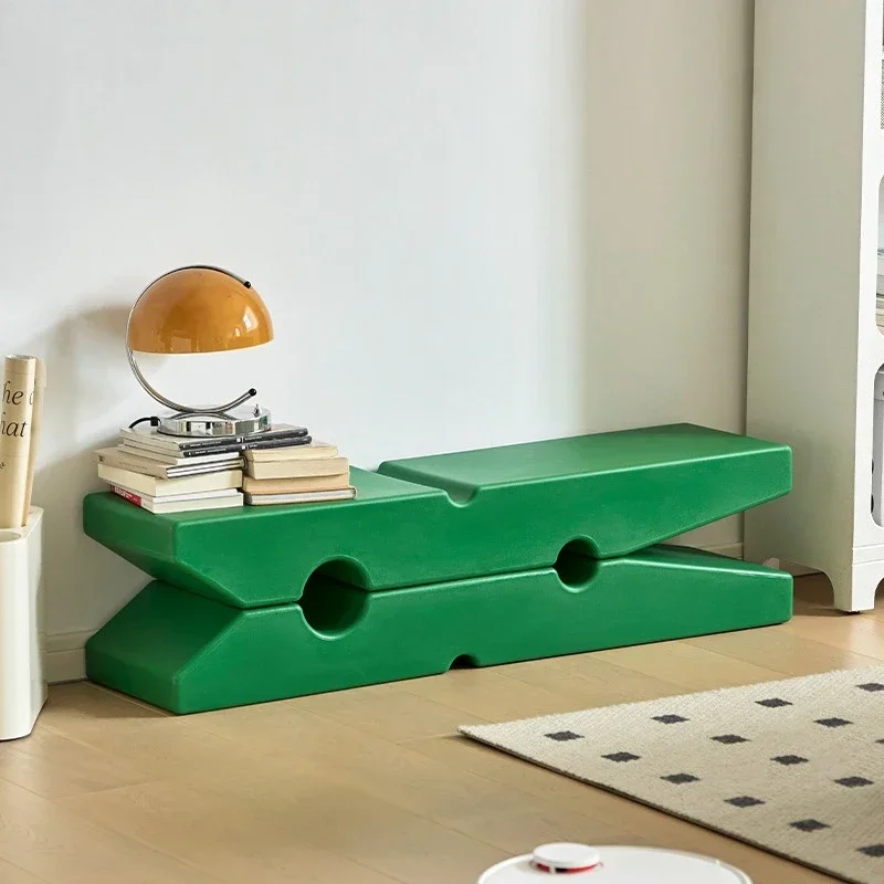 

Plastic low stool household creative coffee table long clip small bench modern simple children's small stool