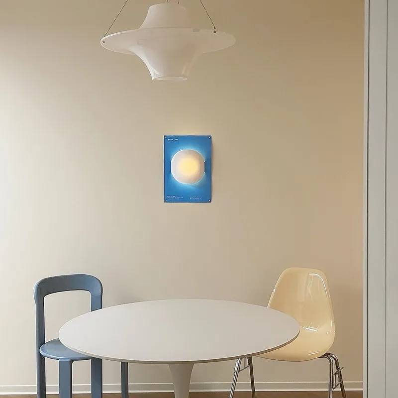 Simple Designer Paper Wall Lamp Illustration Poster Night Lights Bedroom Living Room Sofa Corner Atmosphere Interior LED Sconces