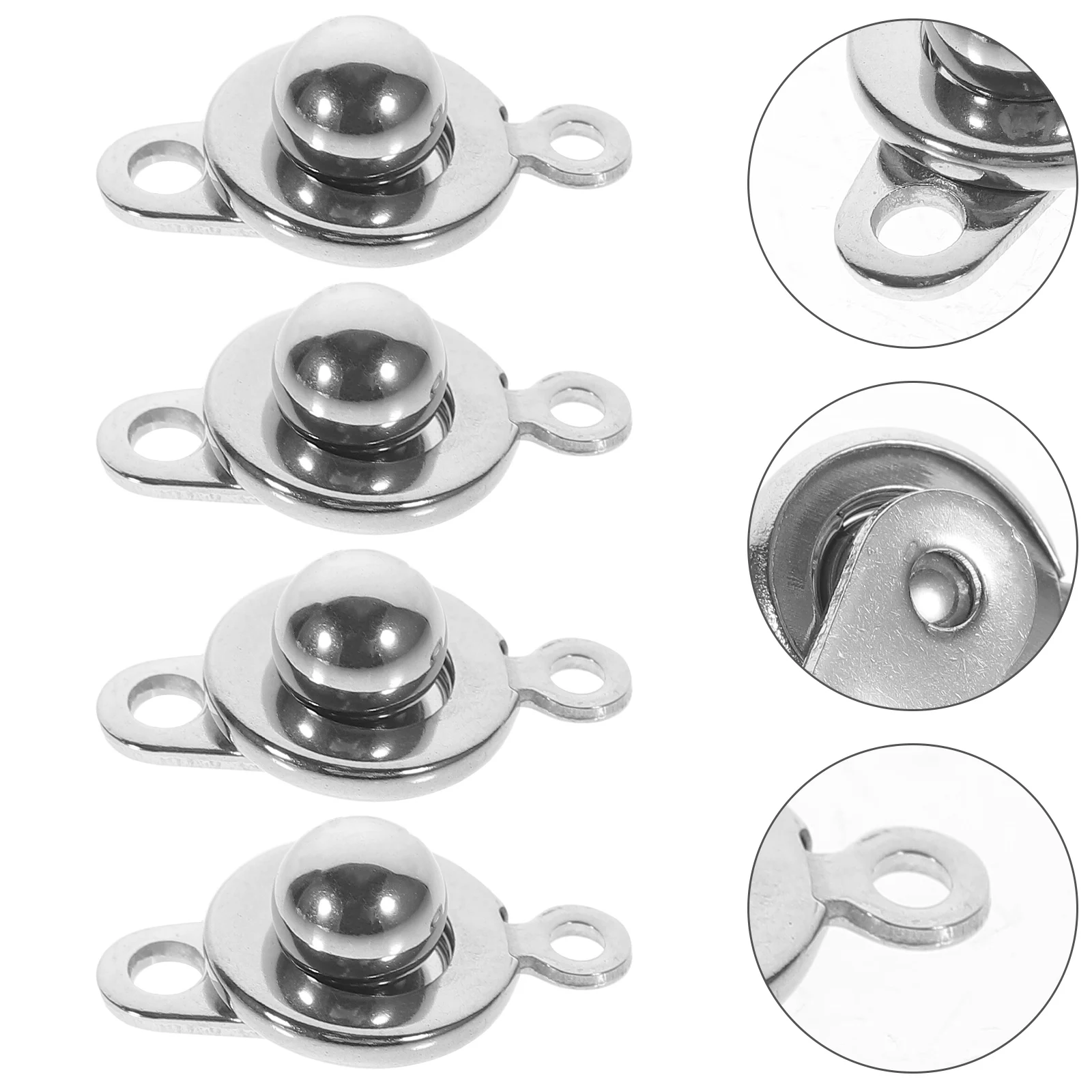 

5 pcs Stainless Steel Snap Clasps Multi-Functional Jewelry Making Replacement for Necklace Bracelet DIY Accessories Ball Socket