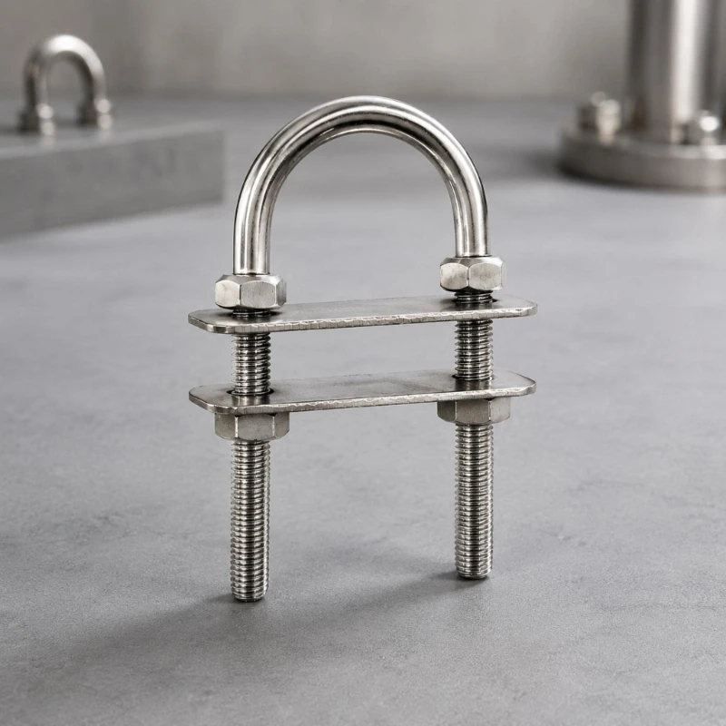 Boats Stainless Steel Wire Rope Clip with Two Clamping Plates and Threaded U-Bolt for Adjustable Rigging Connection Tasks