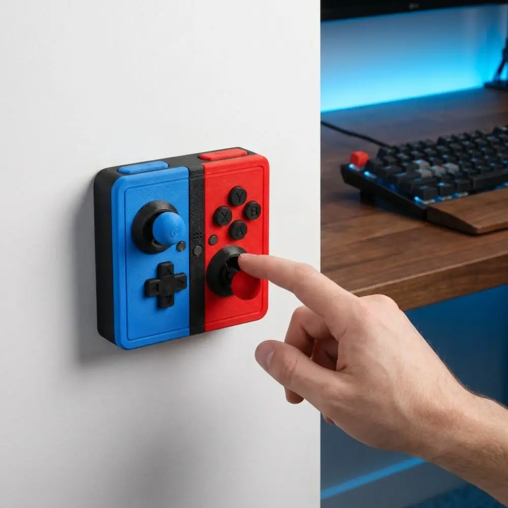 Creative Light Switch Guard Covers 3D Printed Retro Arcade Games Console-shaped Switch Cover Decorative Self-Adhesive