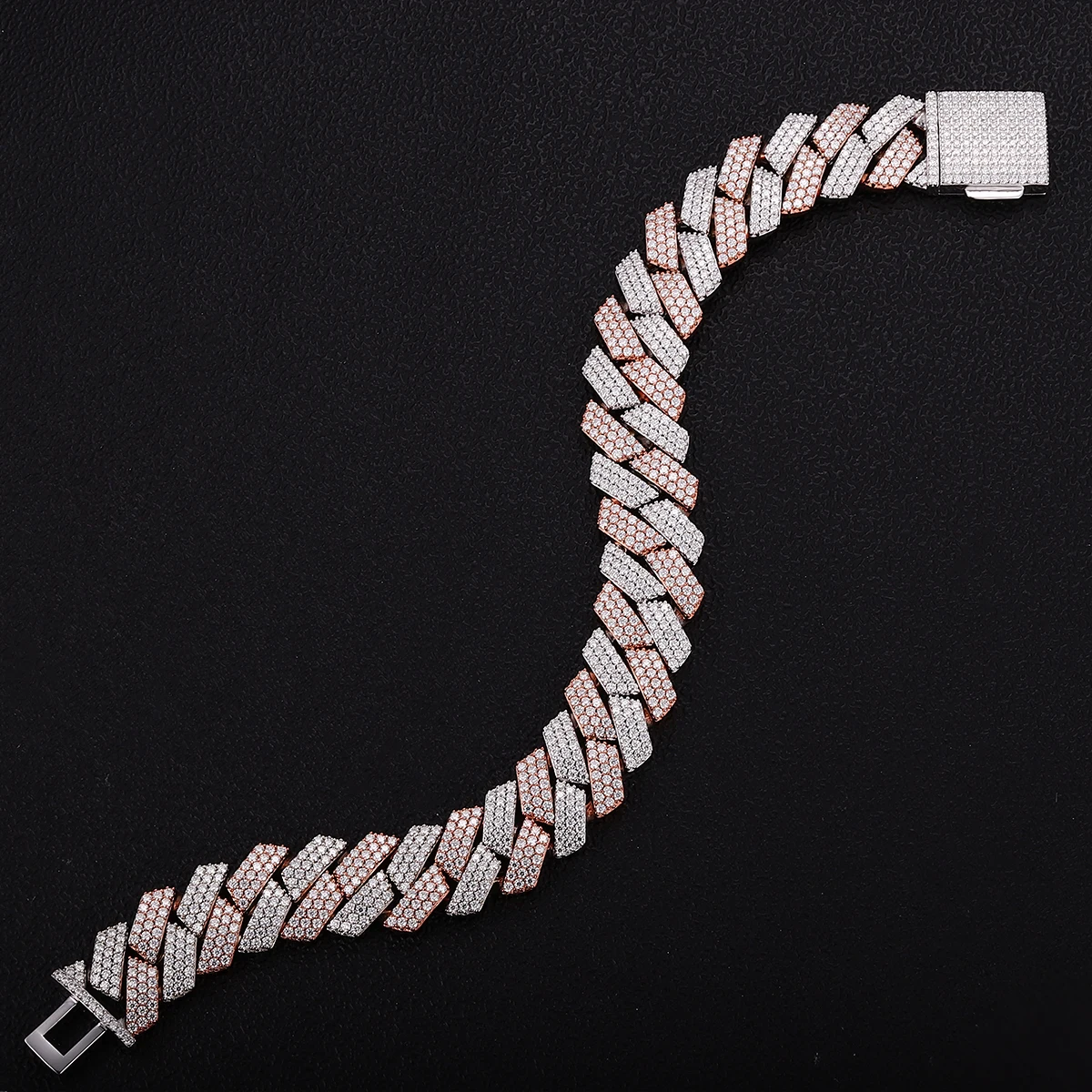 

Прованс S925 Серебряное кубинское ожерелье-цепочка для мужчин Ожерелье-репер с муассанитом 15 мм Ожерелье в стиле хип-хоп Цепочка в стиле Майами для мужчин