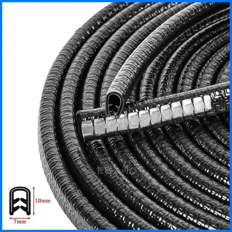 Durable PVC Rubber Car Door Seal Strip Sound Insulation Waterproof For Auto Edge Protection Noise Reduction