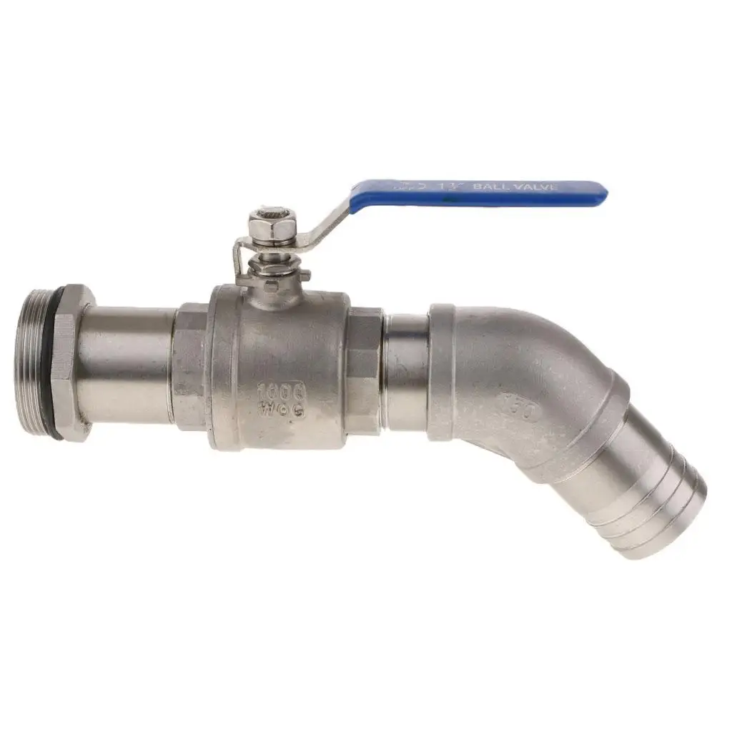 Oil Drum Valves 200L Stainless DN50 Two Piece Design Fits 58.5mm Thread for Factory Transfer Pump and Valve Systems