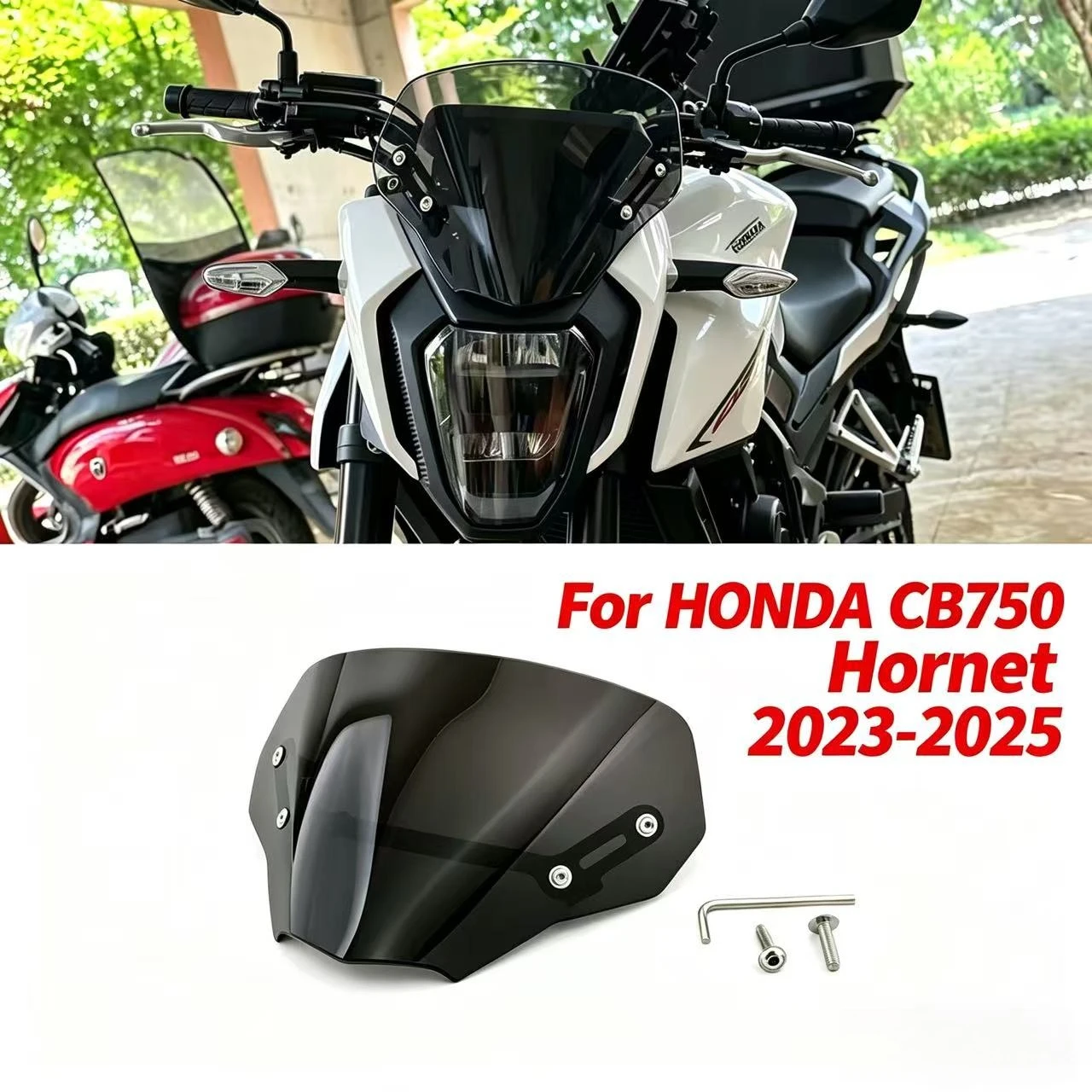 

For HONDA CB750 Hornet 2023-2025 Front windshield trim hood Fairing windshield screen Motorcycle accessories