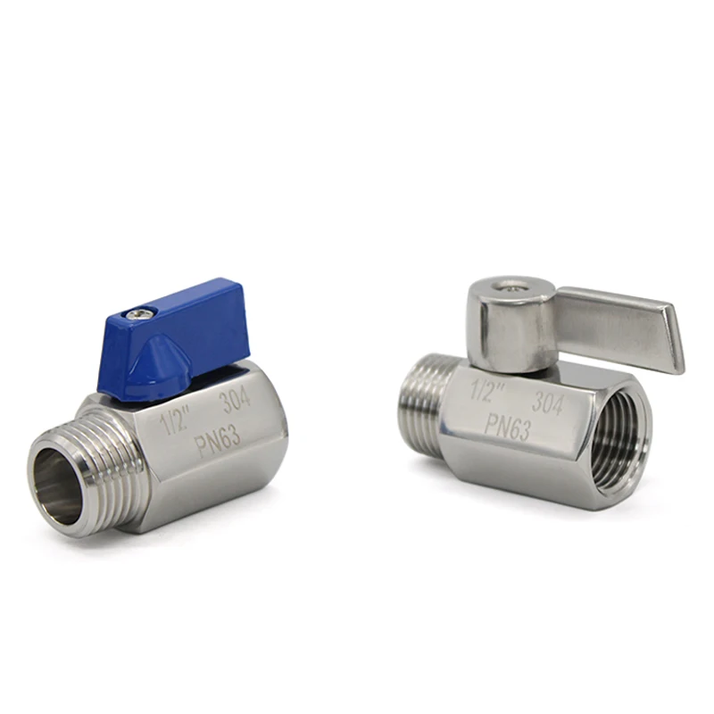 High Quality Food Grade Mini Ball Valve DN6-DN25 BSPT/NPT Mini Sanitary Female To Male Ball Valve SS304 SS316 Stainless Steel