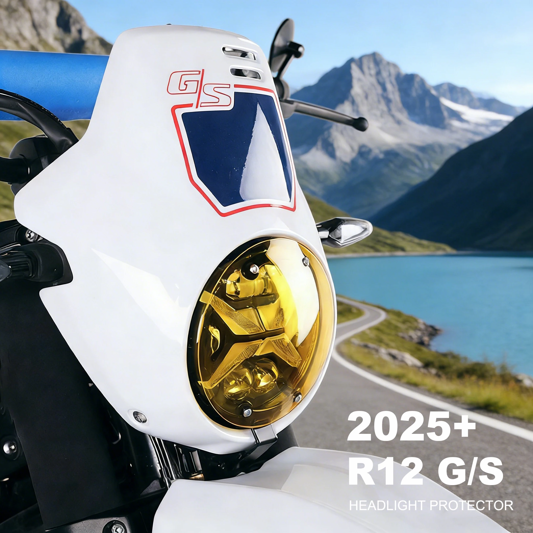 

For R12 G/S R12GS R12 GS R12G/S 2025- R12 G S Motorcycle Protection Mesh Grill Headlight Head Light Guard Protector Cover