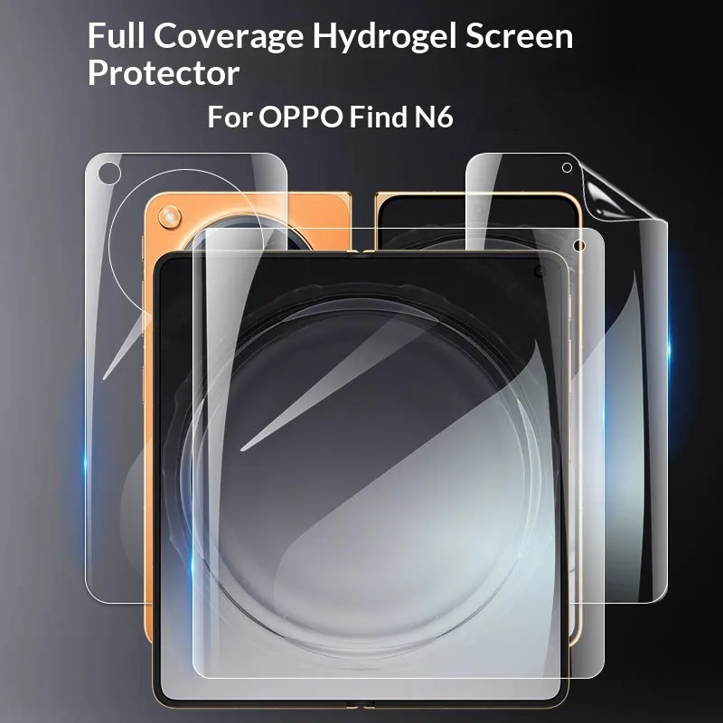 

4in1 Kit for OPPO Find N6 N5 FindN6 Matte HD Soft TPU Hydrogel Film Inner Outer Hinge Sticker Full Body Cover Screen Protector
