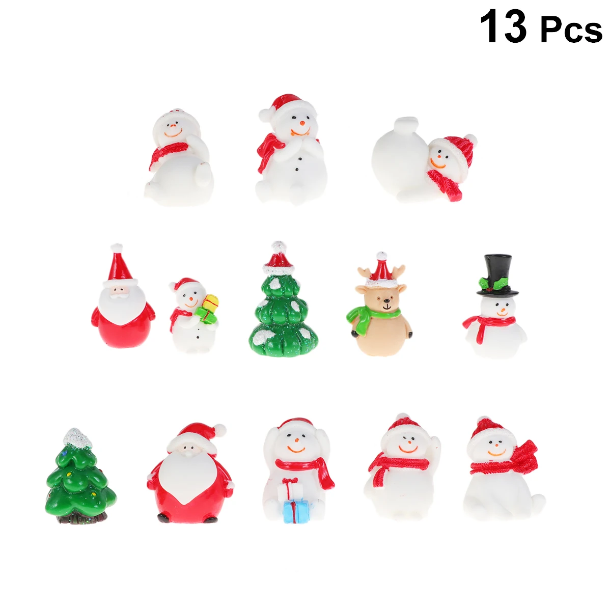 

13pcs Desktop Ornament Christmas Decor Crafts Micro Landscape Gift Set For Home Office Bedroom Party Decoration Xmas Decor