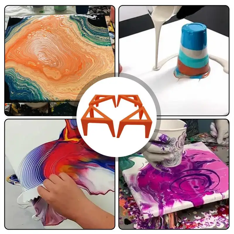 Soportes de lona para pintura, Mini elevadores triangulares para vertido de pintura, soporte para pintura, manualidades y moldes