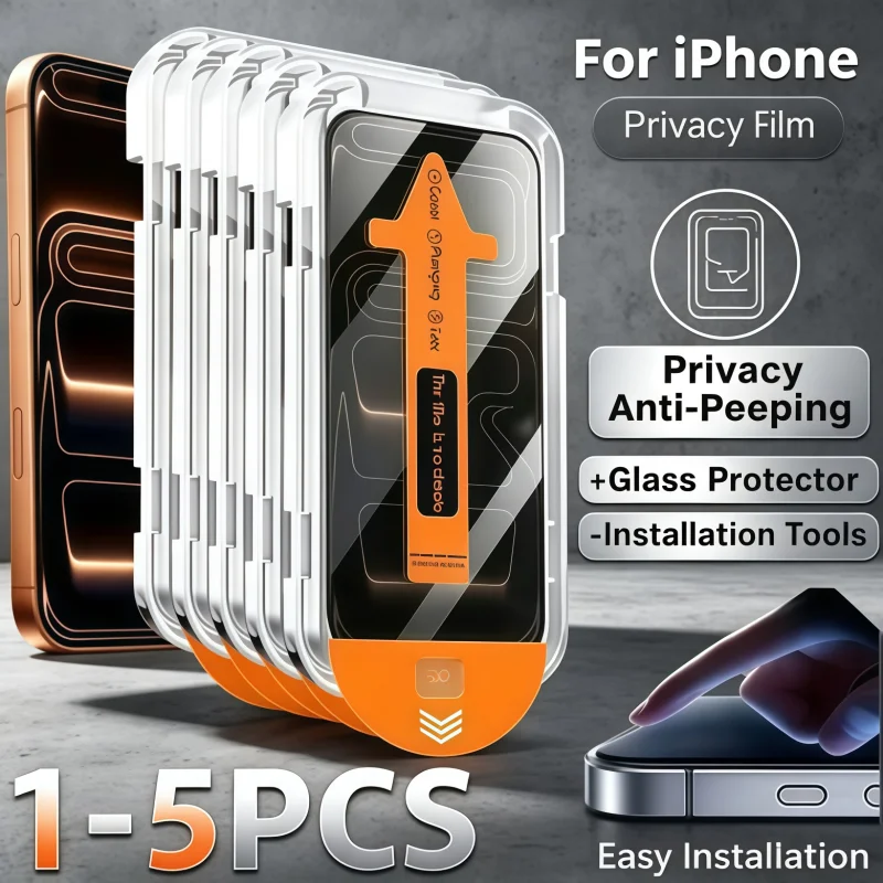 Privacy Screen Protector - 1-5 szt. Łatwy montaż, szkło antyszpiegowskie