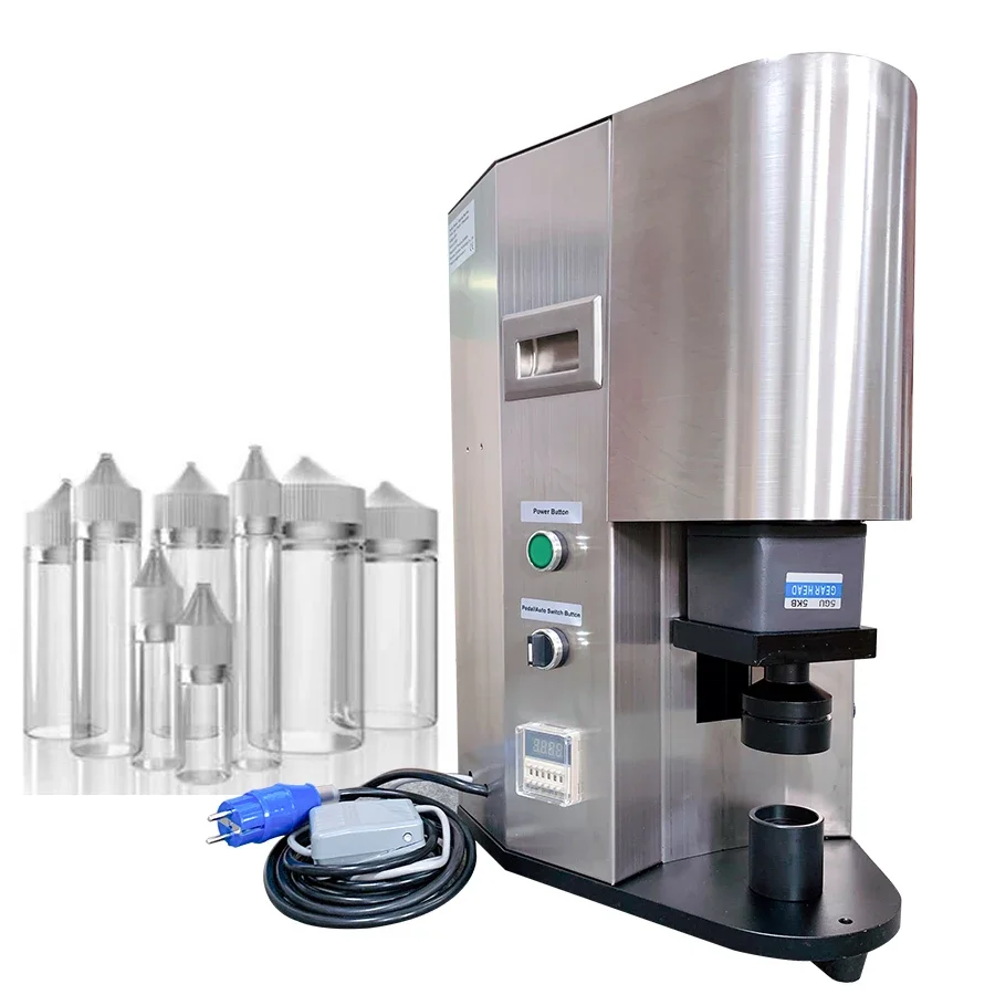 Semi-automatic plastic capping machine Fit for 15ml 30ml 60ml 120ml 200ml 250ml chubby gorilla bottle