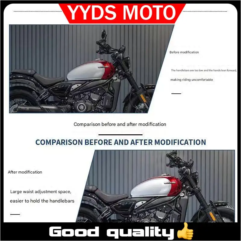 

【Good Quality】Motorcycle 22mm thick handle Ape Hanger handlebare 82cm Lenght compatible For CFLMOTO CLC450 manubrios para motos