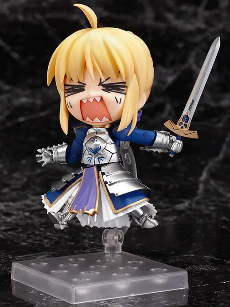 Anime 121 Fate Stay Night Saber Action Figure Q version Collection Model Toys 10cm Gift For Kids Birthday Present