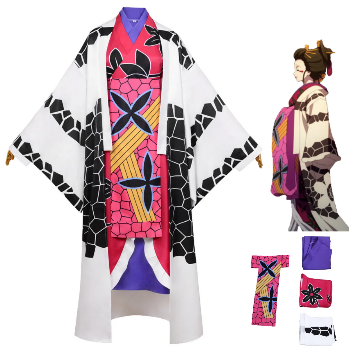 

Костюм для косплея Аниме Даки: Японское кимоно, плащ, хаори, униформа, юбка, сексуальный традиционный праздничный наряд для взрослых женщин