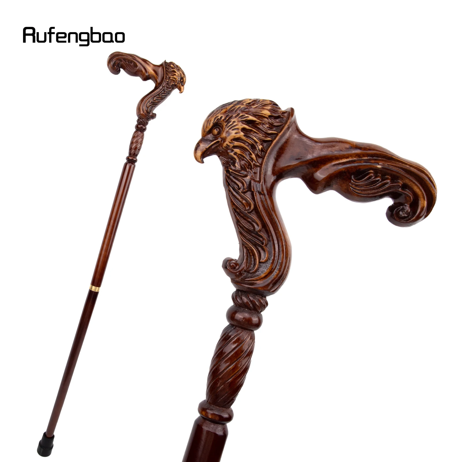 Eagle Brown Wood Fashion Walking Stick decorativo Vampire Cospaly Party Wood Walking Cane Halloween Mace Wand Crosier 93cm